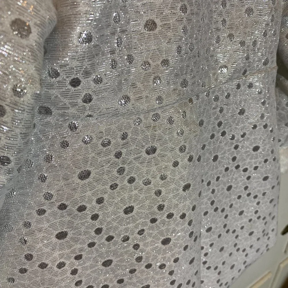 Nannette Baby Girl 2pc. White Sparkly Coat/Red Dress - Picture 6 of 15